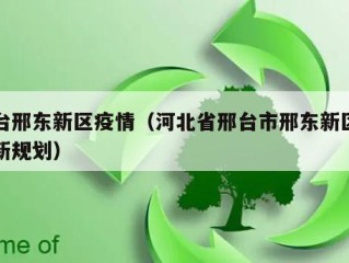邢台邢东新区疫情（河北省邢台市邢东新区的最新规划）